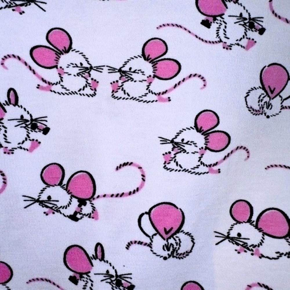 Roller Rabbit Girls Size 6 Pink Mouse‎ Gym Rats PJs Pajama Set - Picture 3 of 5